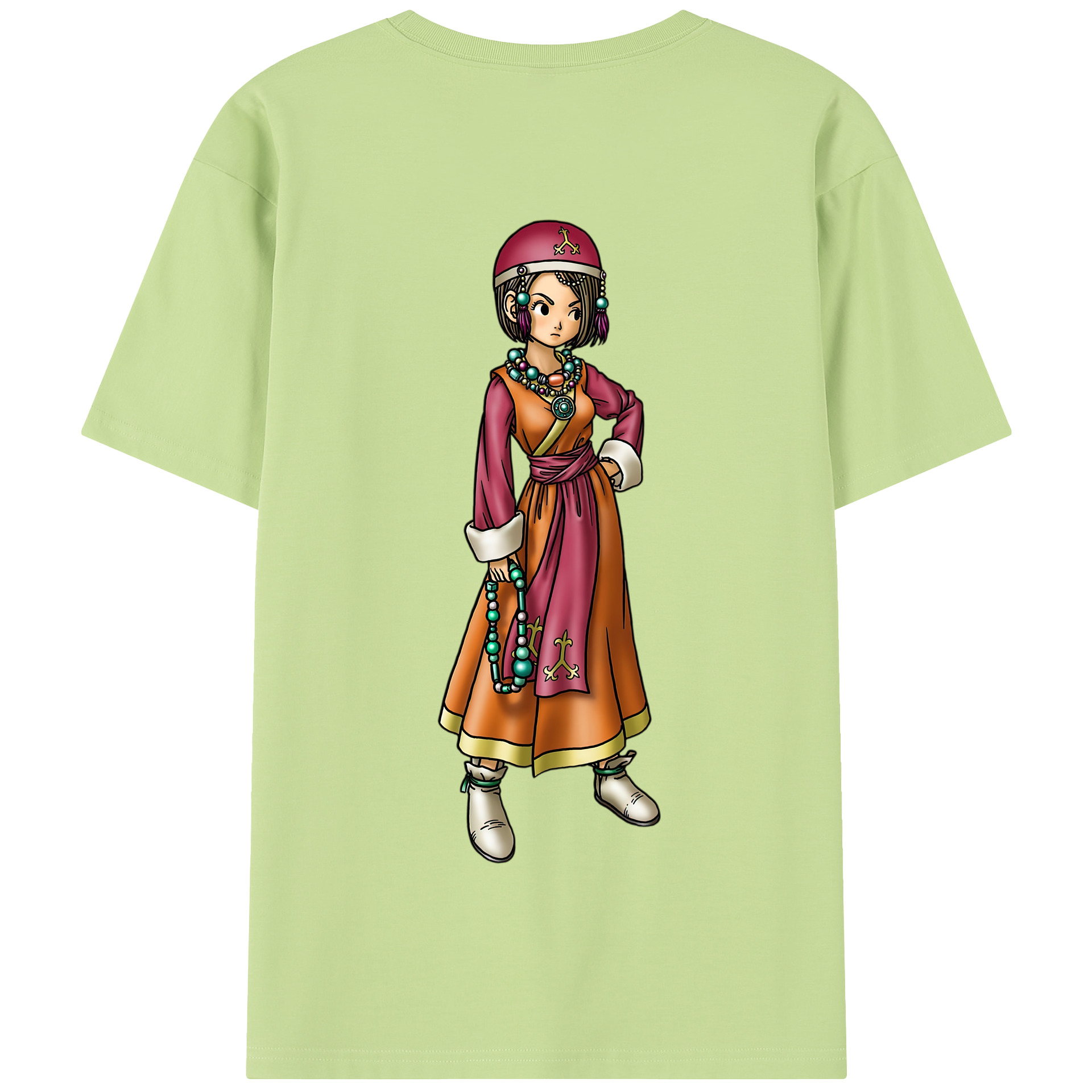 （画像用） ドラゴンクエスト Doragon Kuesuto Dragon Quest 綿100％半袖Tシャツ（背面プリント）